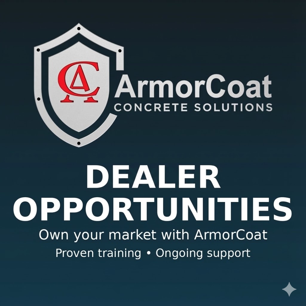 Man installing concrete coatings flooring